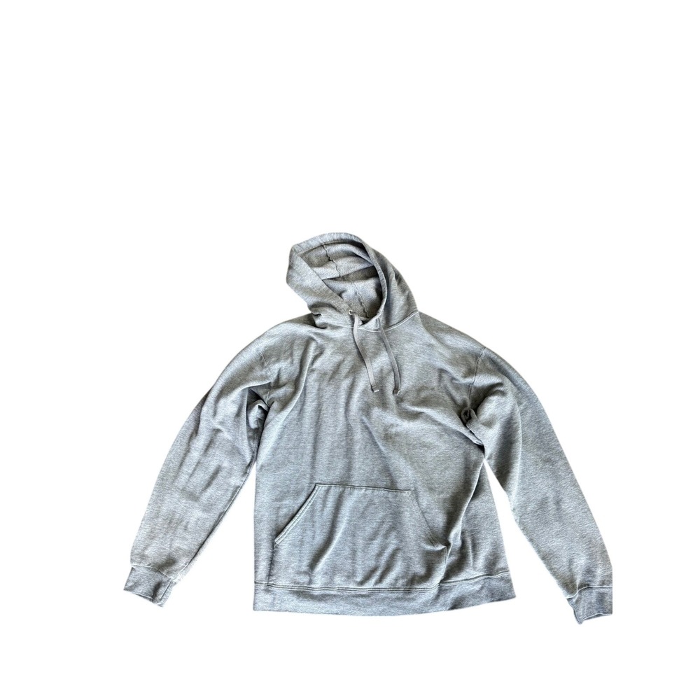 Athletic Works Hoodie Pullover Heather Grey Cotton Blend Mens Large Streetwear